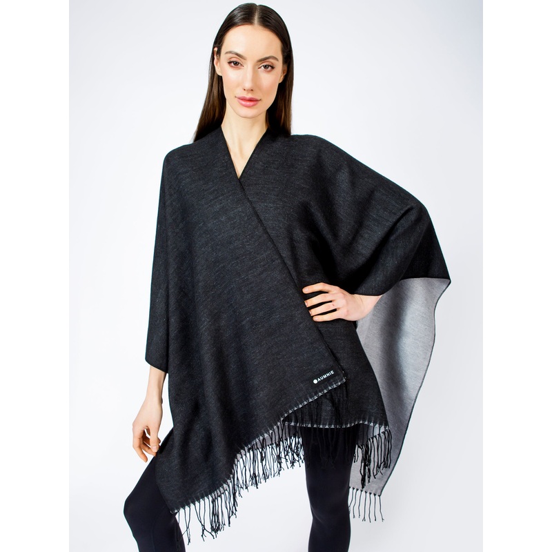 FREESTYLE FRINGED WRAP CAPE