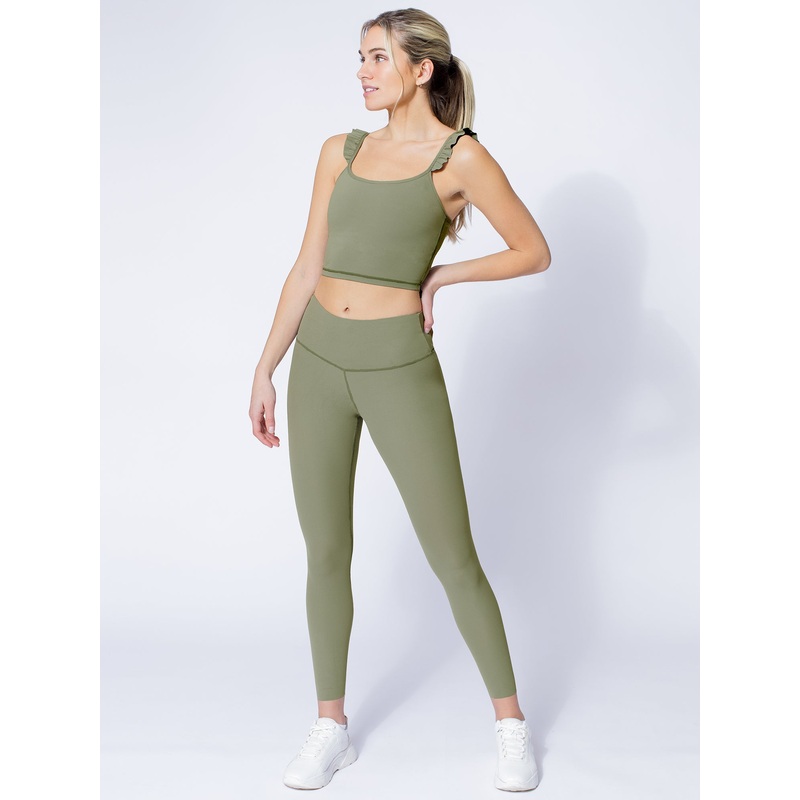 RUFFLED SIMPLICITY TANK, SAGE