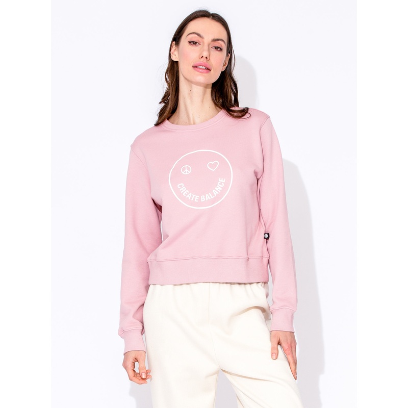 HAPPY GLOW SWEATSHIRT, PINK