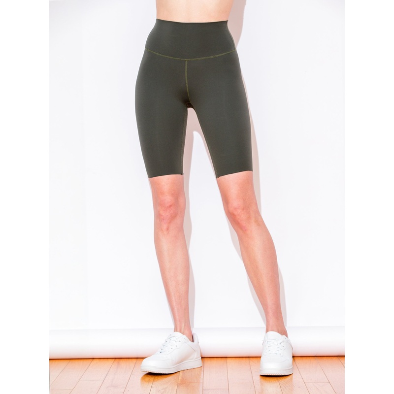 NUDE SHAPE BIKER SHORTS, DARK GREEN
