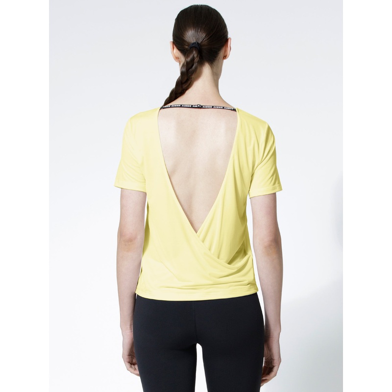 OPEN BACK WRAP TEE, JASMINE