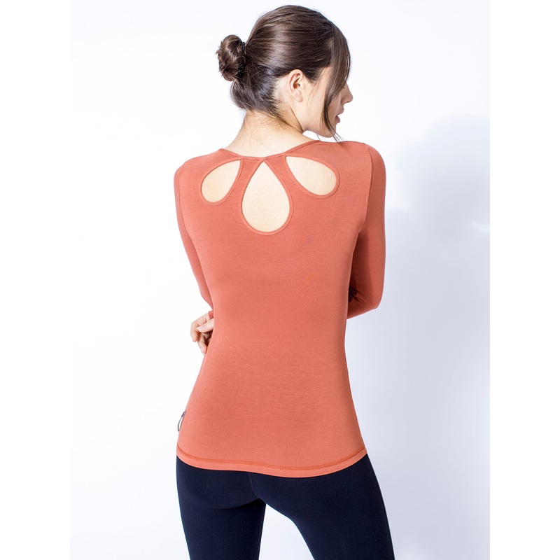 PETAL LONG SLEEVE TEE, CLAY