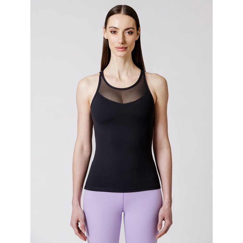 VANTAGE TANK, BLACK/BLACK MESH