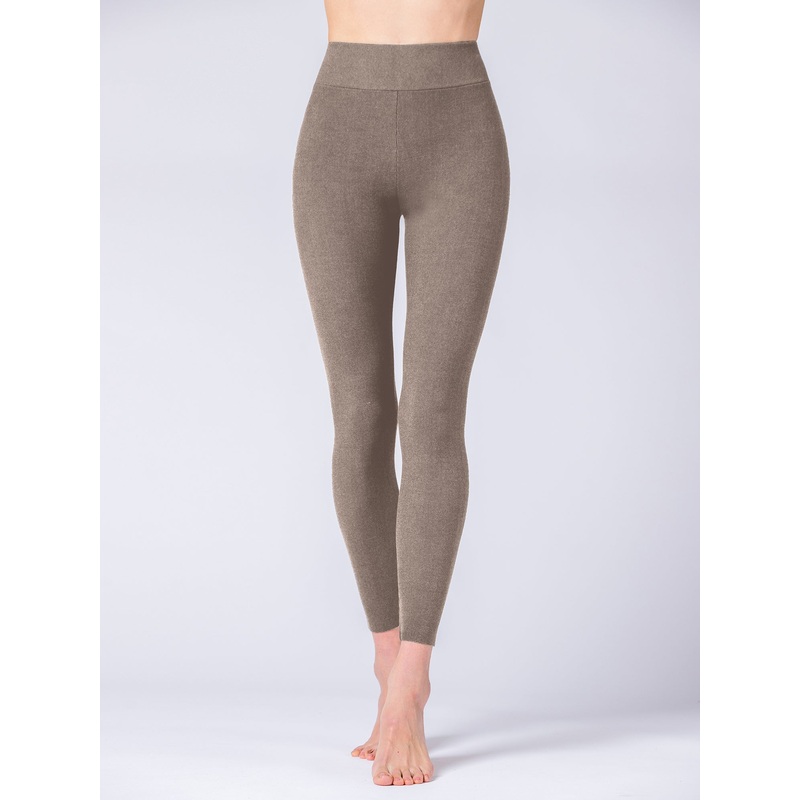 VEGAN CASHMERE SEAMLESS LEGGINGS, DESERT