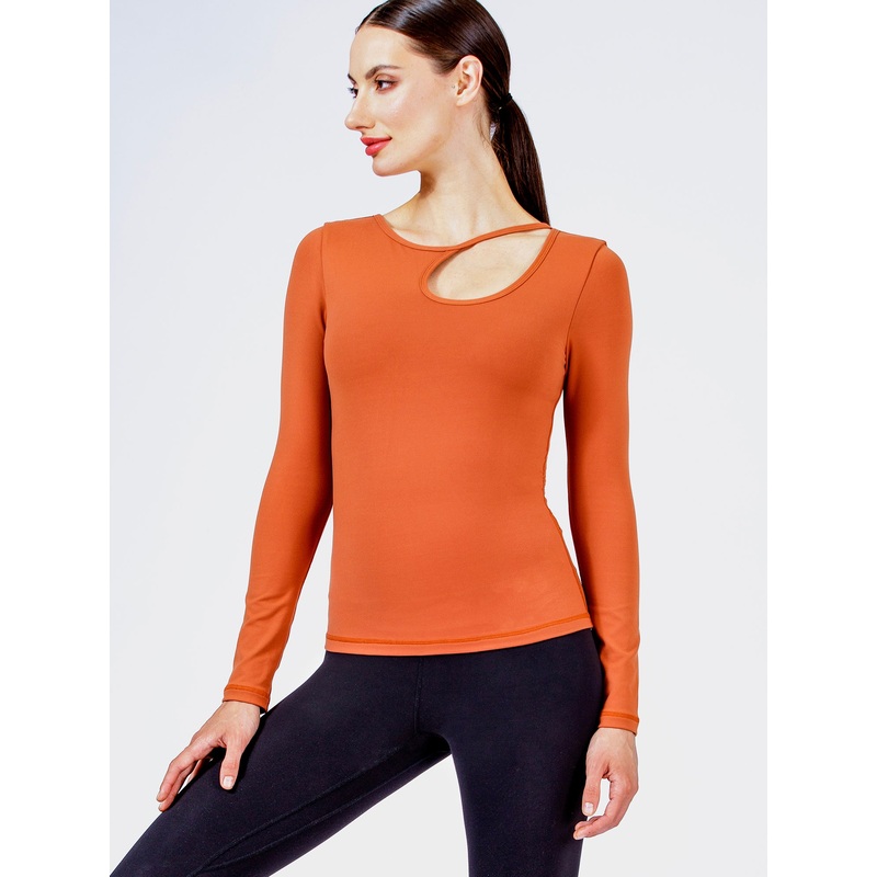 ATMAN LONG SLEEVE CUTOUT TEE