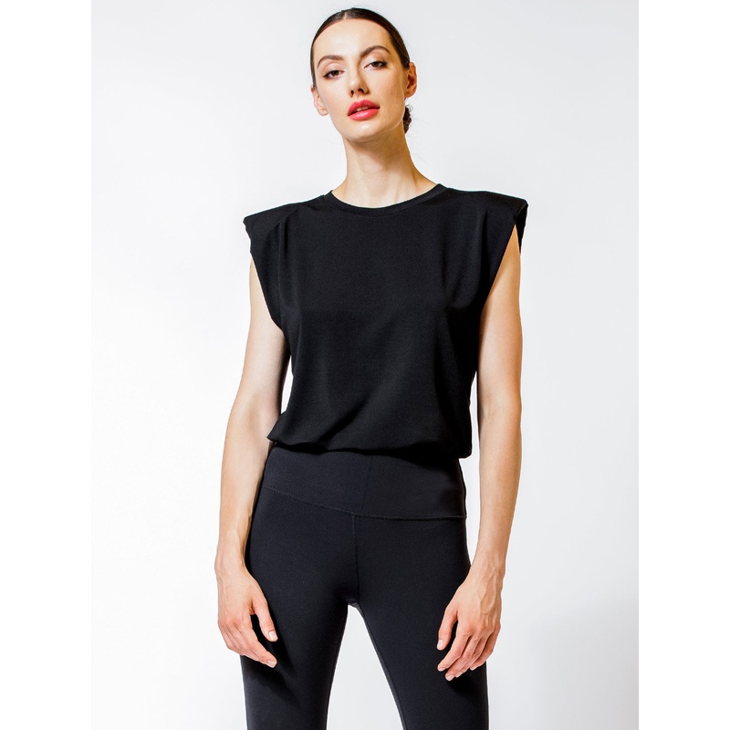 PADDED POWER TANK, BLACK