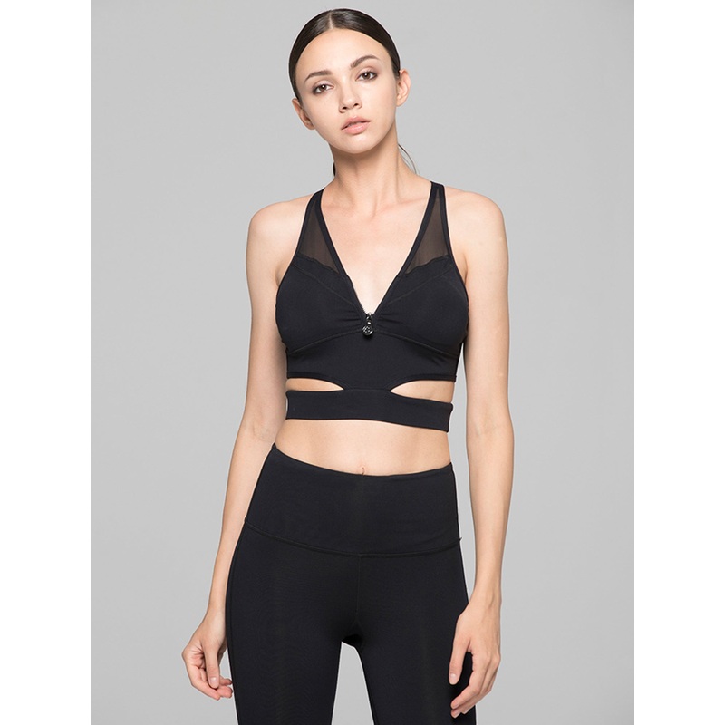 UNION BRA, BLACK/BLACK MESH