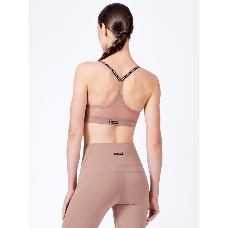 VERTICAL MESH BRA, MOCHA