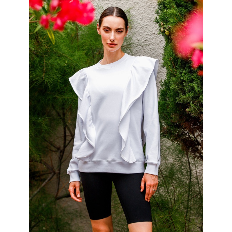 EMPOWER RUFFLED SWEATSHIRT