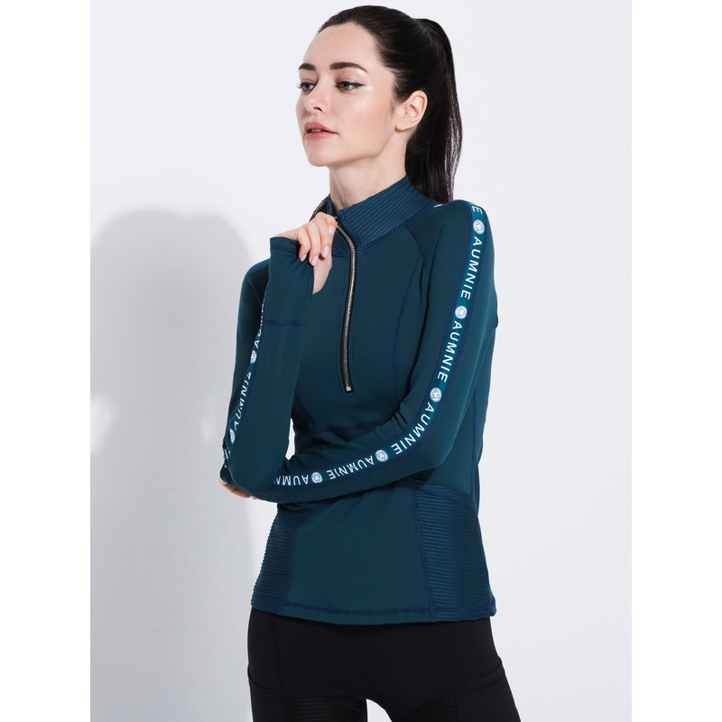 HALF ZIP LOGO TOP, LAKE