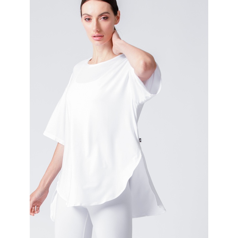 HI LO OVERSIZE TEE, WHITE
