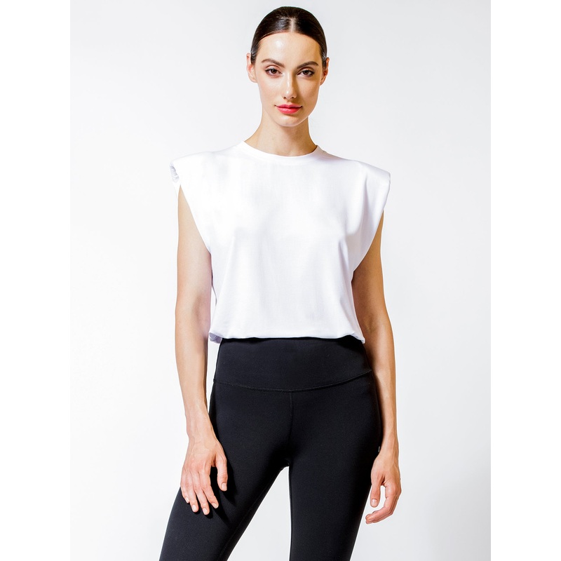 PADDED POWER TANK, WHITE