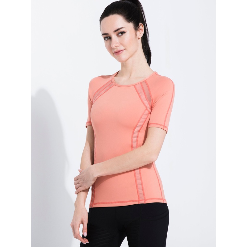 PLEATED MESH TEE, CALIFORNIA