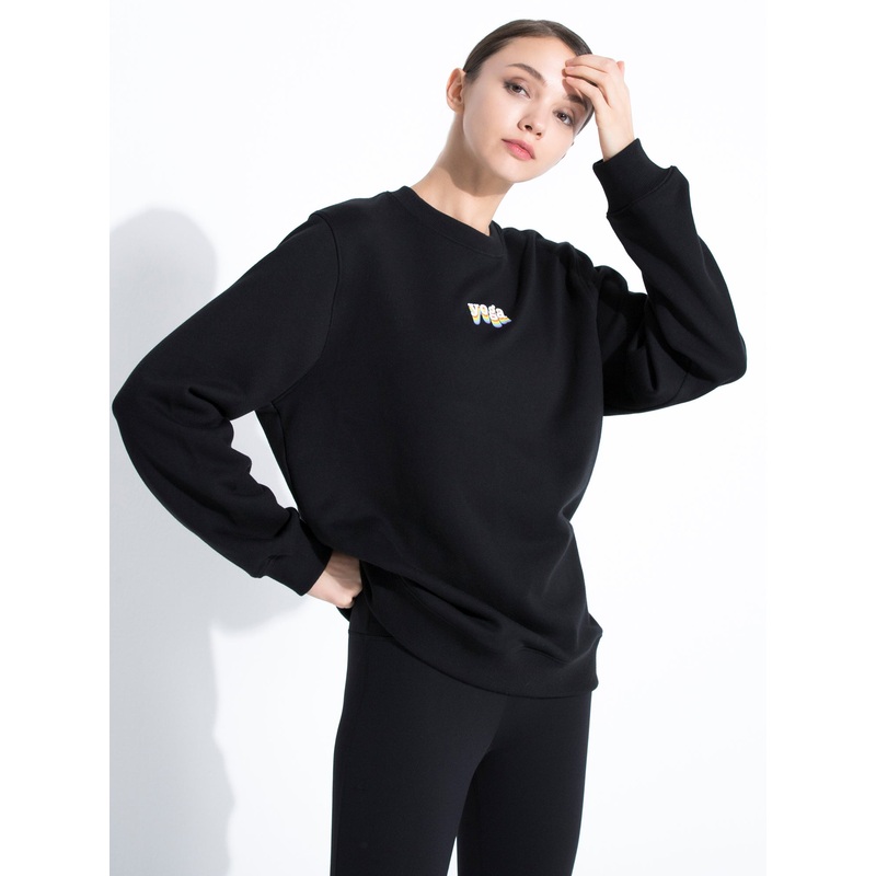 RAINBOW YOGA SWEATSHIRT, BLACK