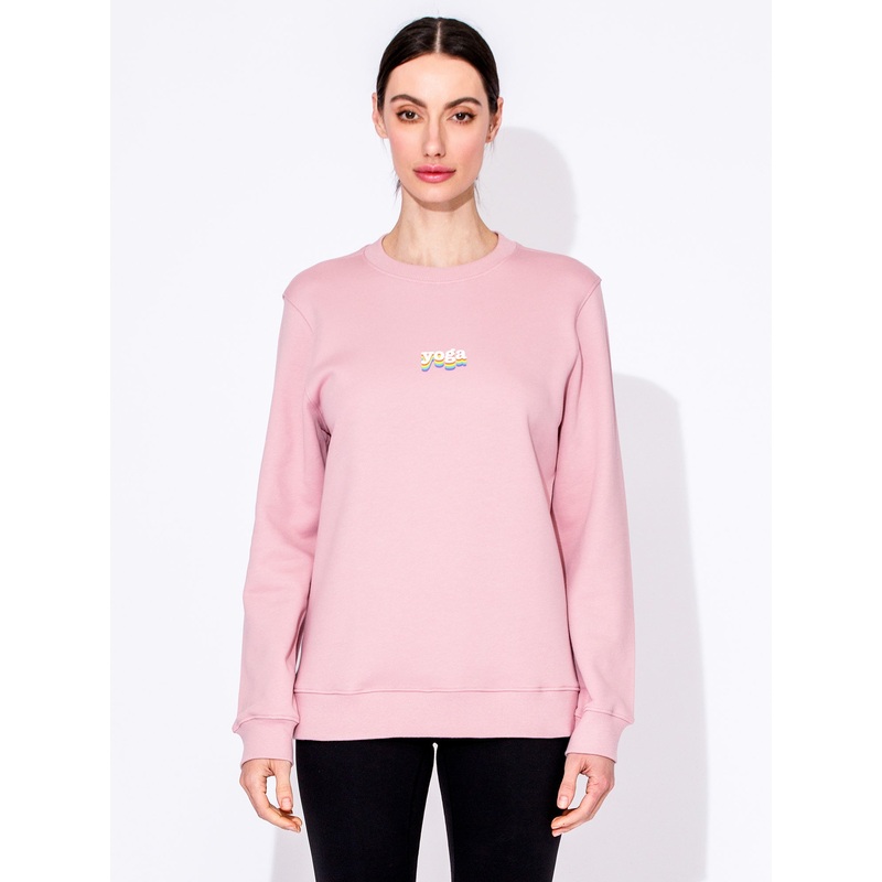 RAINBOW YOGA SWEATSHIRT, PINK