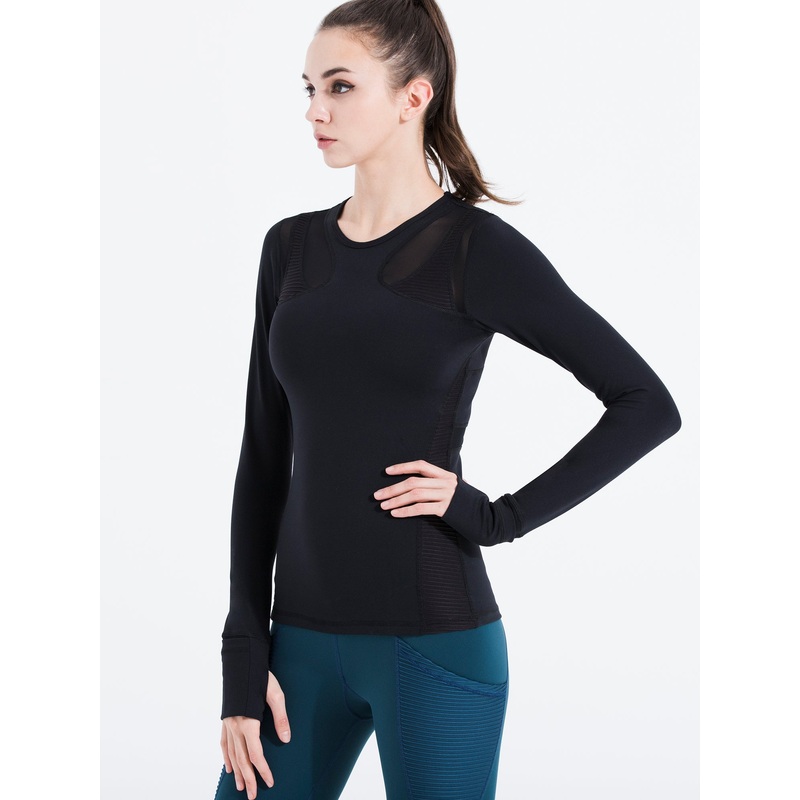 SHAPED PANEL TEE, BLACK