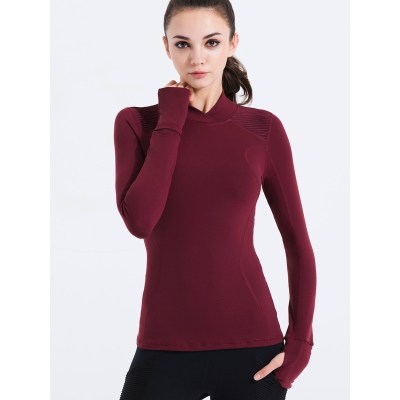 FLEX CURVE TEE, BORDEAUX