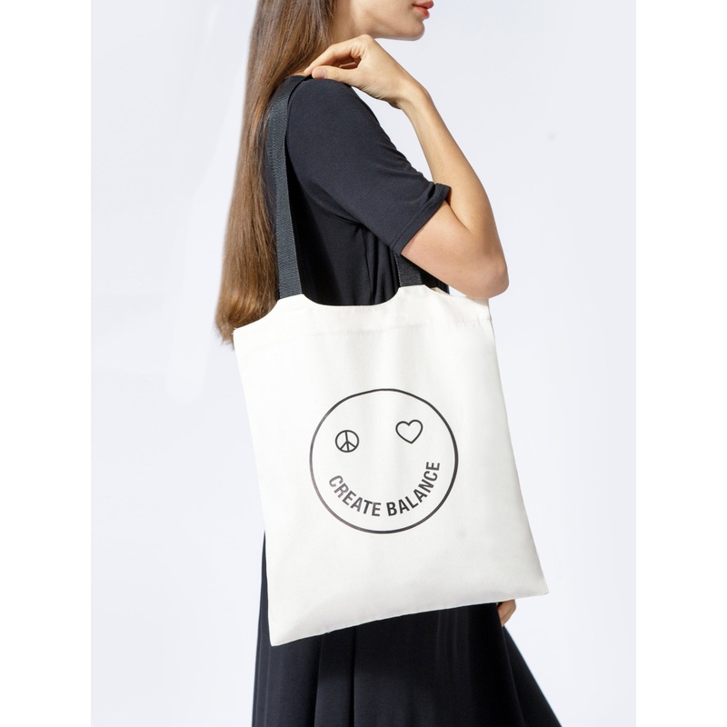 HAPPY GLOW BOOK TOTE STANDARD, BEIGE