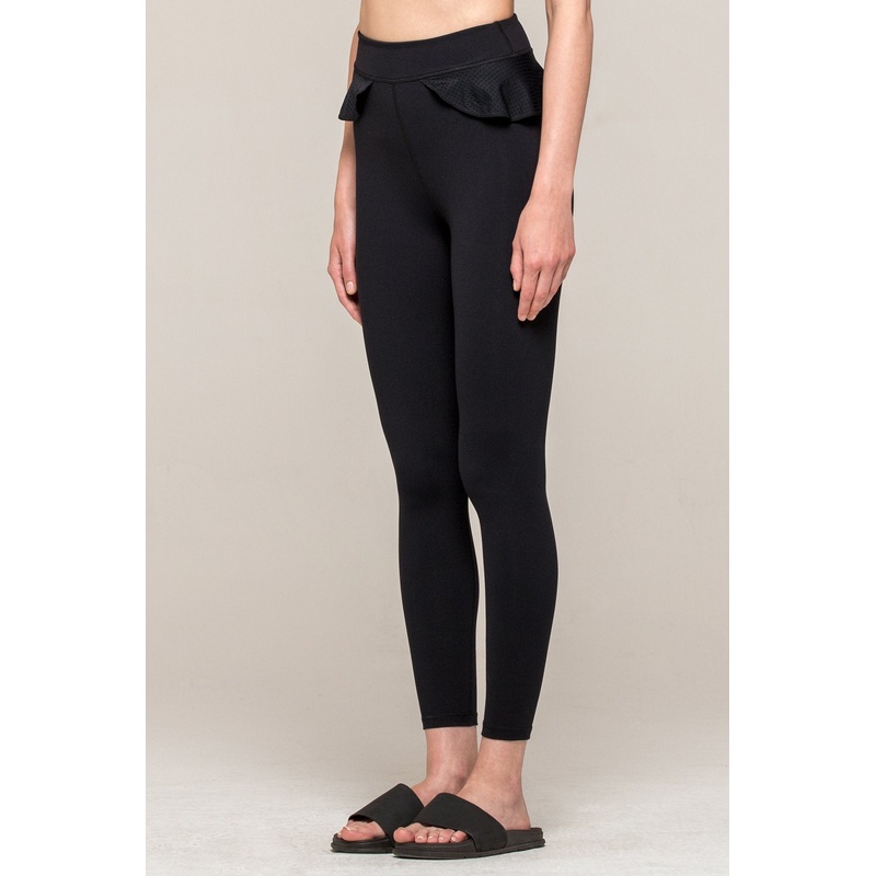 LILY ANKLE CROPS, BLACK/PERFORATED BLACK