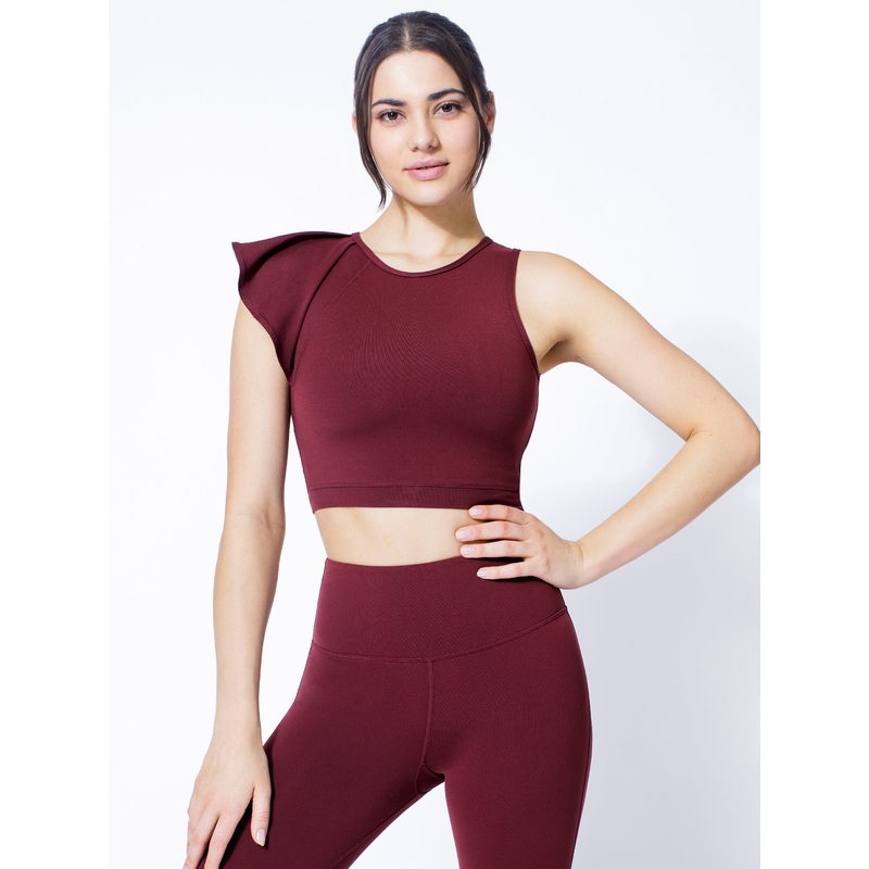 LILY CROPPED TOP, BORDEAUX