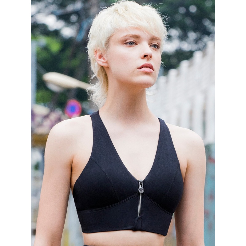 SUPPORT BRA, BLACK