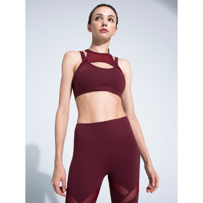 THEORY BRA, BORDEAUX/BORDEAUX MESH