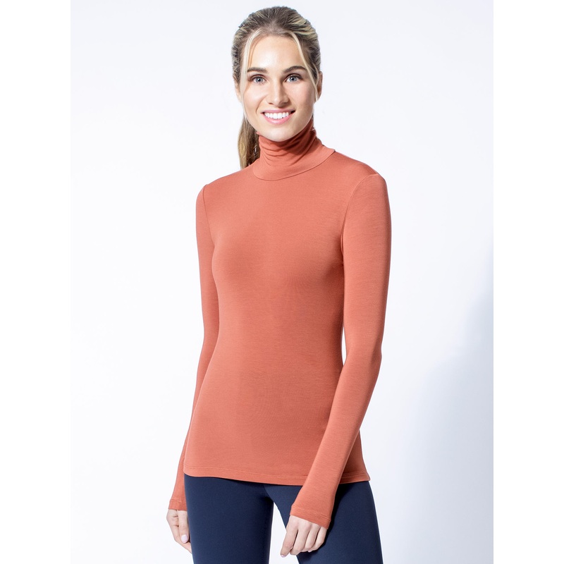 TURTLENECK TOP, CLAY