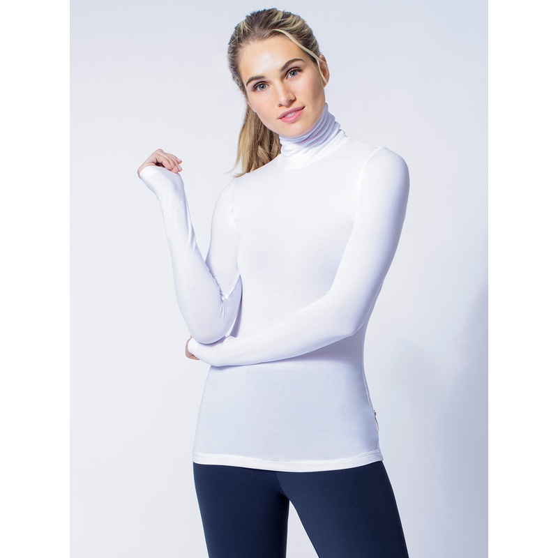 TURTLENECK TOP, WHITE