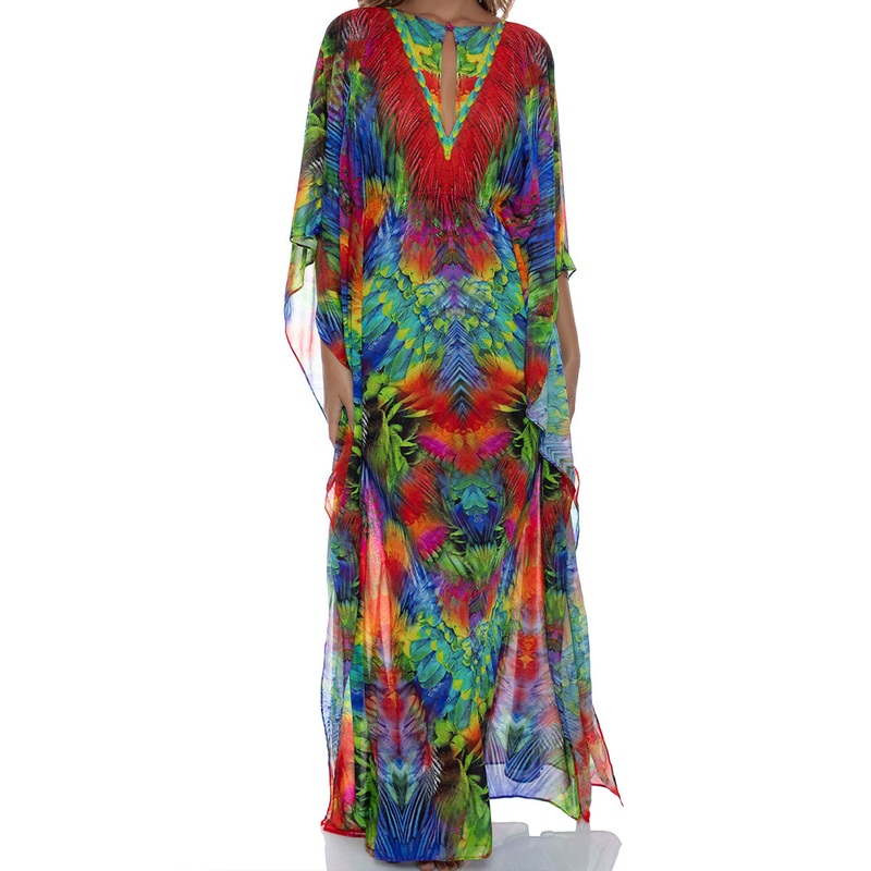 MUNDO DE COLORES – Button Front Long Caftan