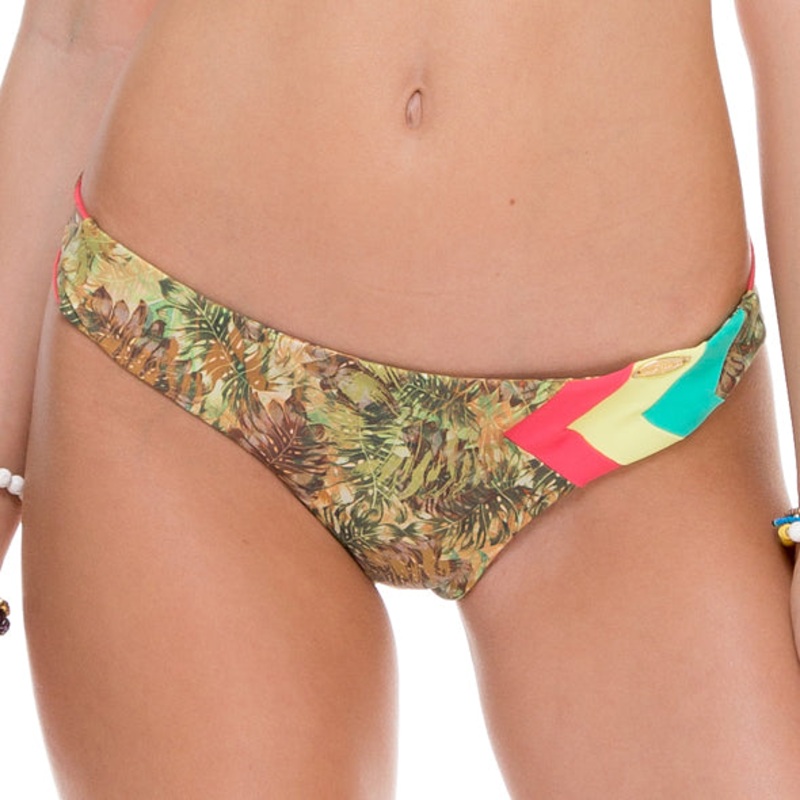 WORLD ON FIRE – Wavey Ruched Back Brazilian Bottom