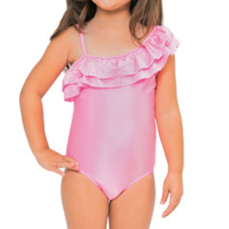 BON BON – One Shoulder Ruffled One Piece
