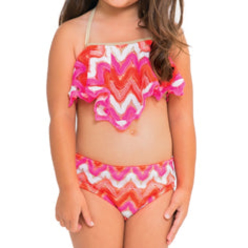FLAMINGO BEACH T – Cascade Halter Top Ruched Back Bikini