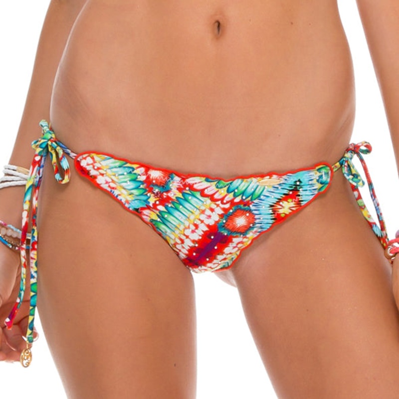 WILD HEART – Wavey Ruched Back Brazilian Tie Side Bottom