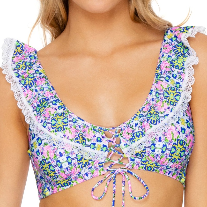 ANGEL FACE – Laced Up Ruffle Bralette