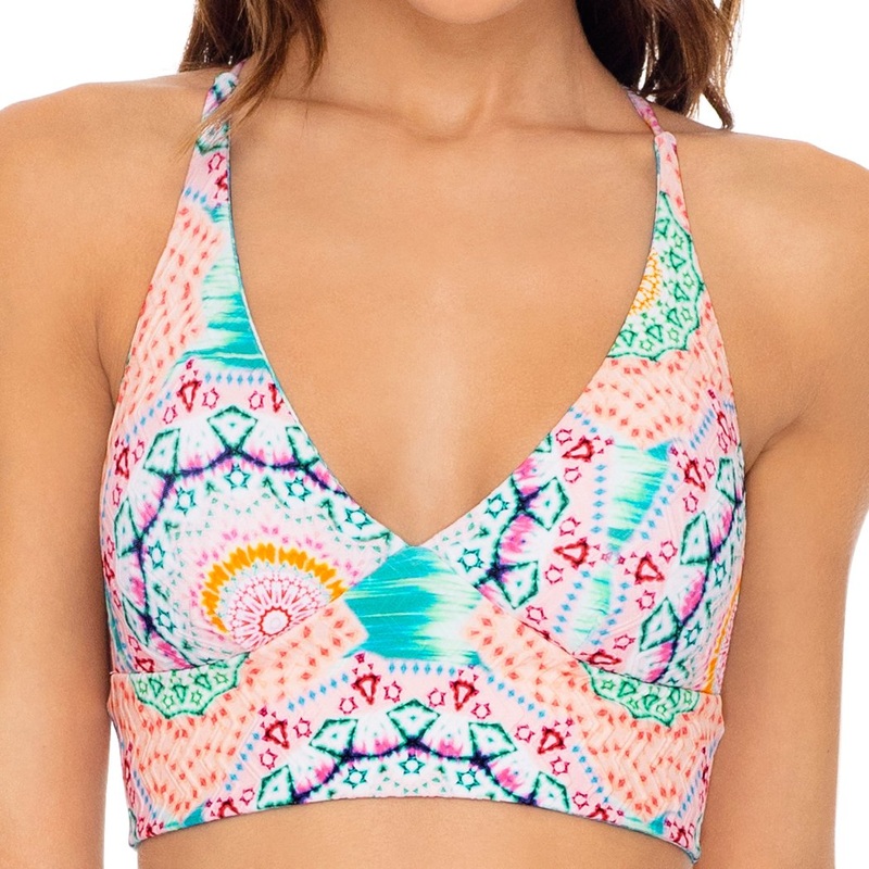 CARIBBEAN KISSES – Halter Cross Back Bustier Top