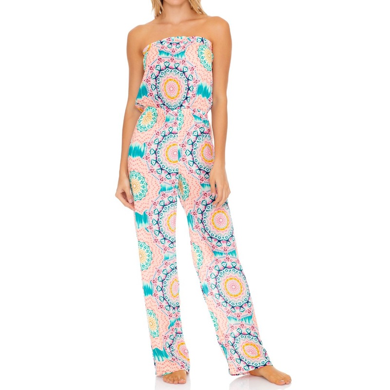 CARIBBEAN KISSES – Strapless Ruffle Jumpsuit