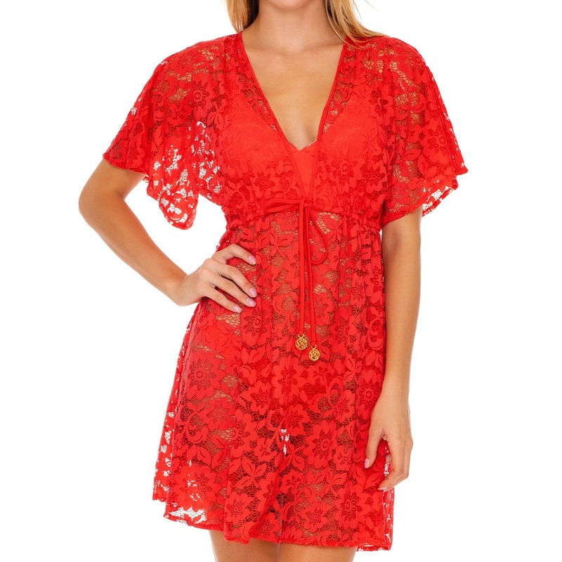 CORAZON DE SEDA – Deep V Basic Short Tunic