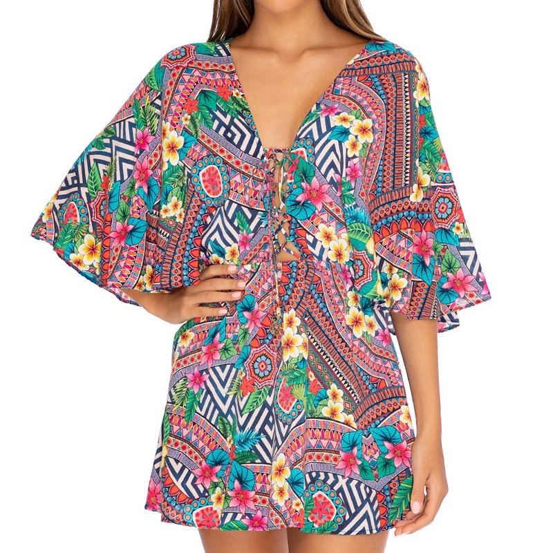 LULI TRIBE – Laced Up Short Dress