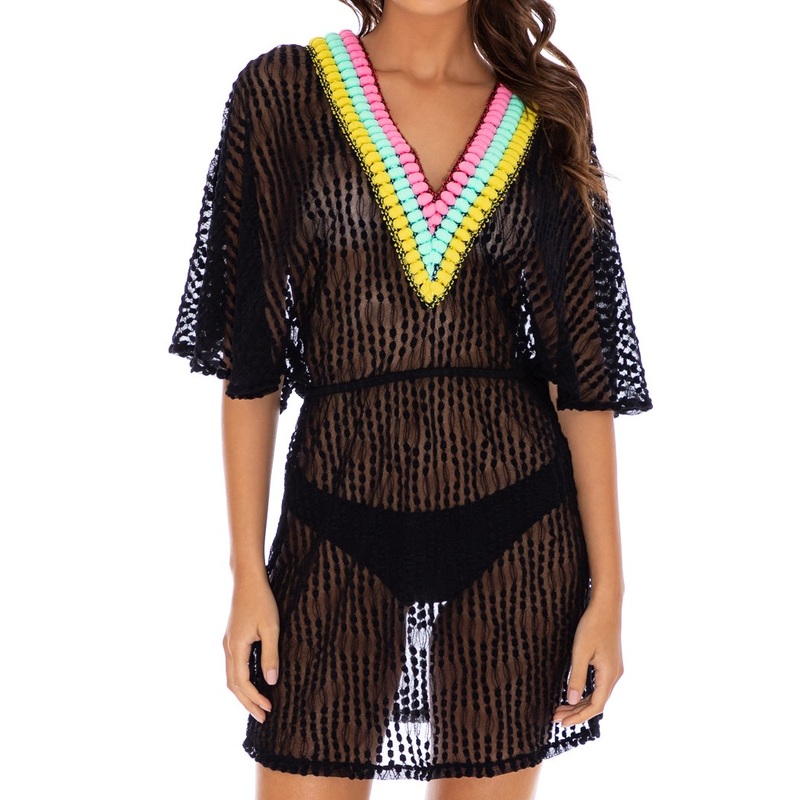 NIGHT LIGHTS – V Neck Short Dress