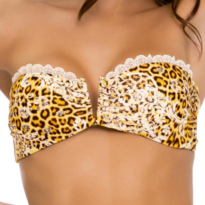 SWEET ESCAPE – Gold V Ring Bandeau Top