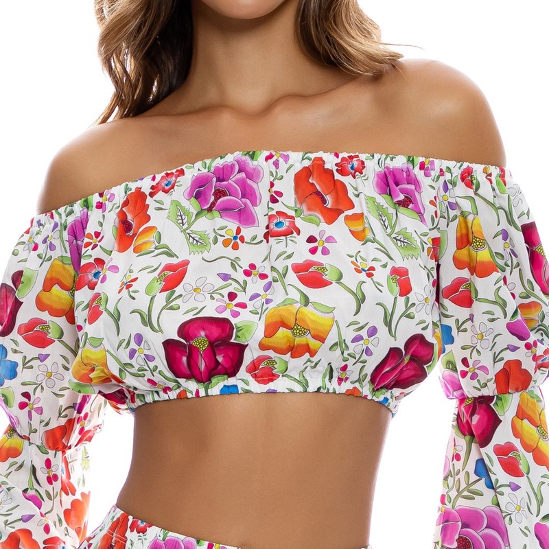 AMOR Y PLAYA – Off The Shoulder Flre Sleeve Top
