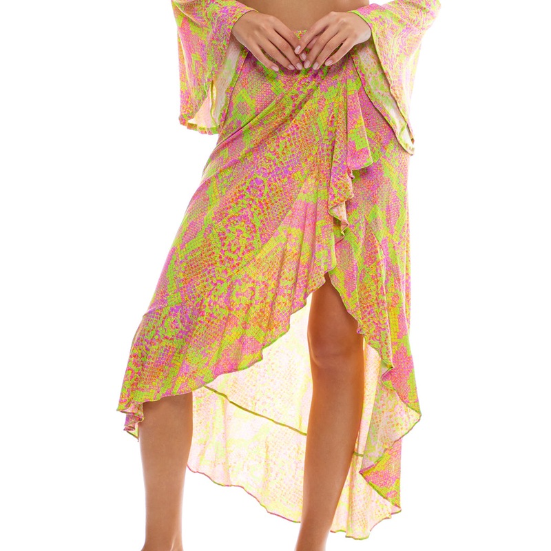 BORN TO BE WILD – Ruffle High Lo Slit Skirt