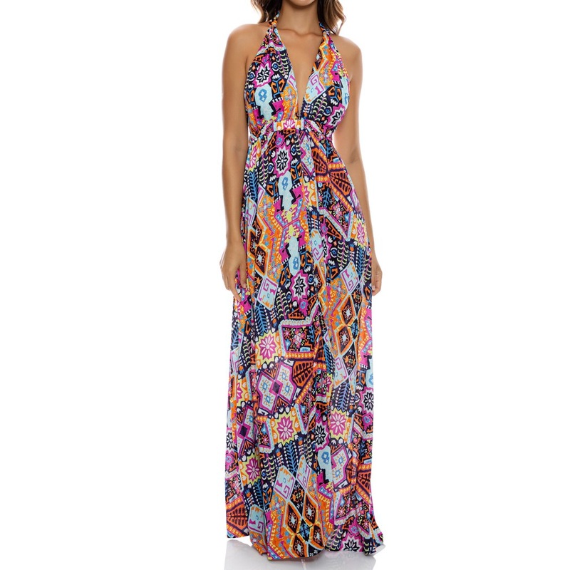 MARACUYA KISSES – Deep Plunge Long Dress
