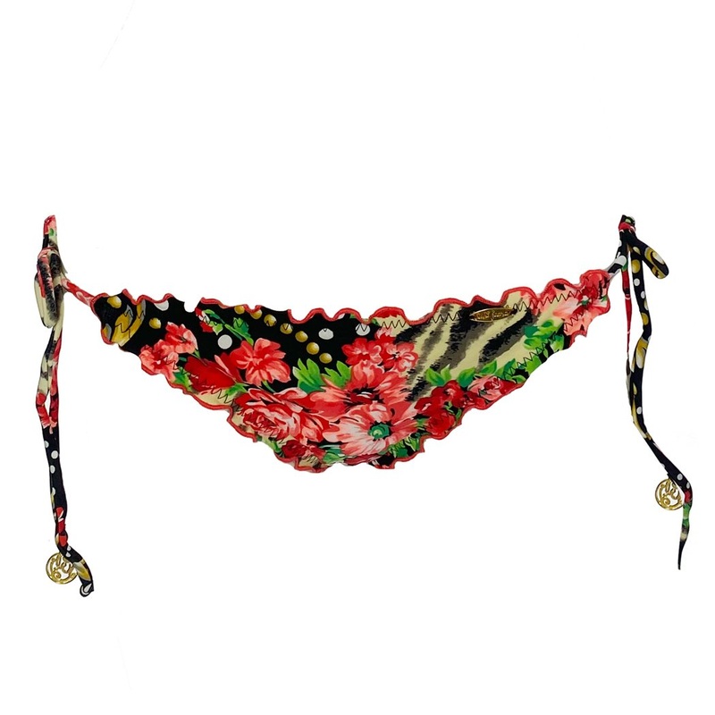 LA VIDA ES UN CARNAVAL – Wavy Ruched Back Tie Side Bottom
