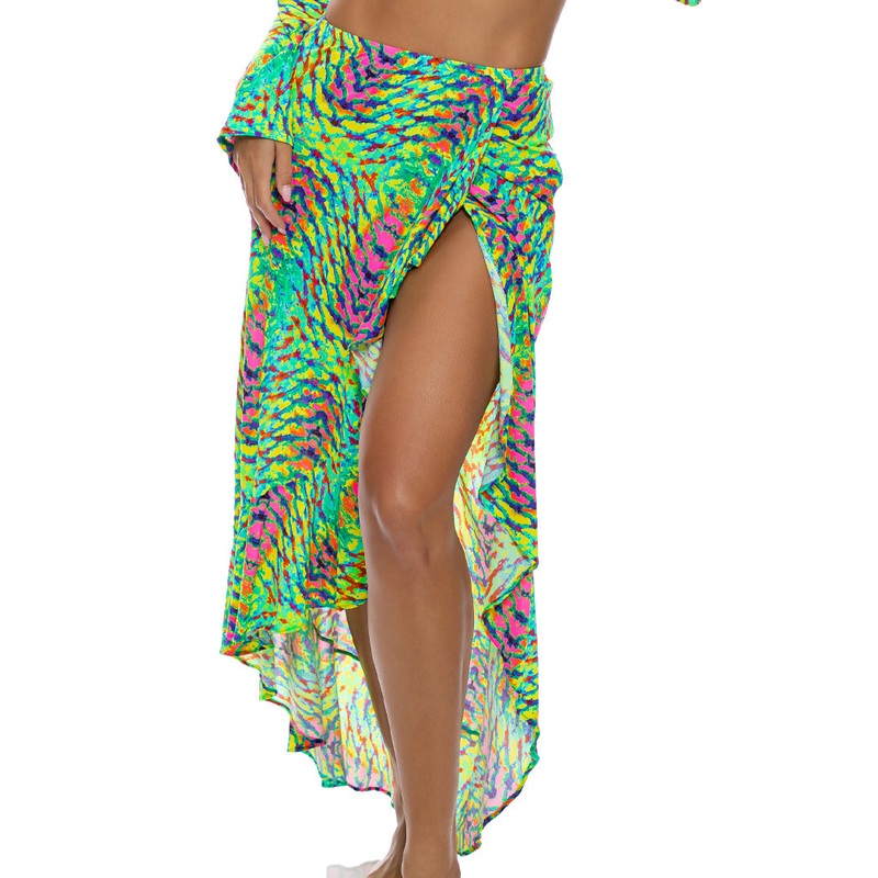 OASIS BABE – Ruffle High Lo Slit Skirt