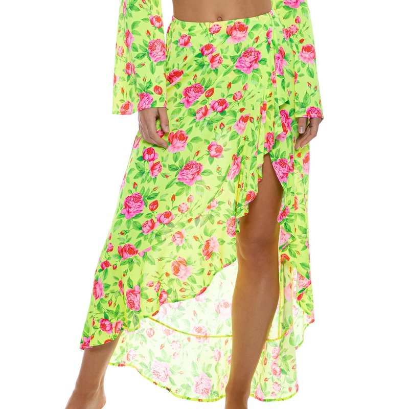 TI AMO – Ruffle High Lo Slit Skirt