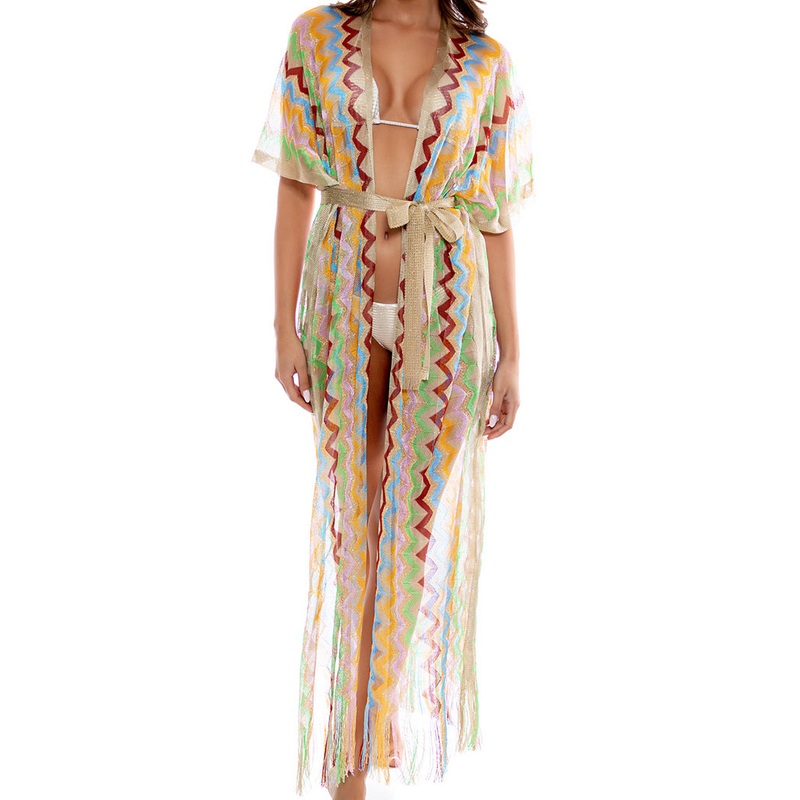 HERE COMES THE SUN – Open Front Tie Long Poncho