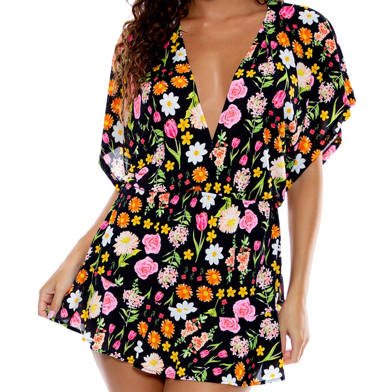 LULI’S SECRET GARDEN – Playera V Neck Ruffle Dress