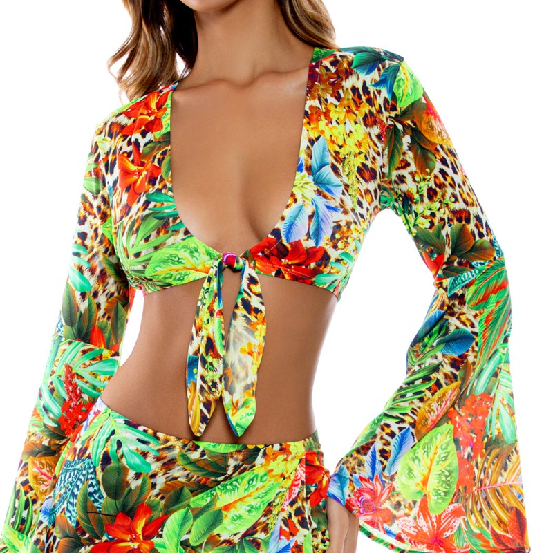 LUSH HORIZONS – Bell Sleeve Crop Top