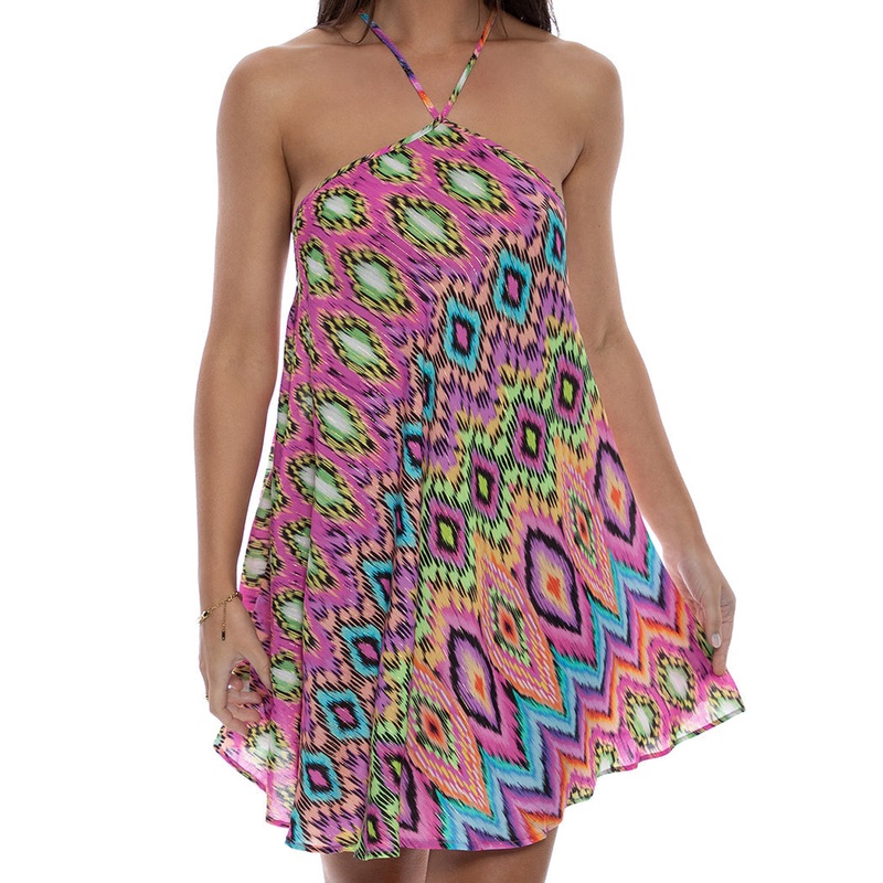 MIAMI SORBET – Halter Neck Babydoll Dress